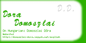 dora domoszlai business card